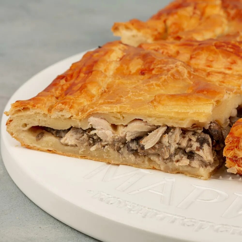 Пирог с курицей фото Картинки ПИРОГ ИЗ СЛОЕНОГО БЕЗДРОЖЖЕВОГО ТЕСТА С ФАРШЕМ