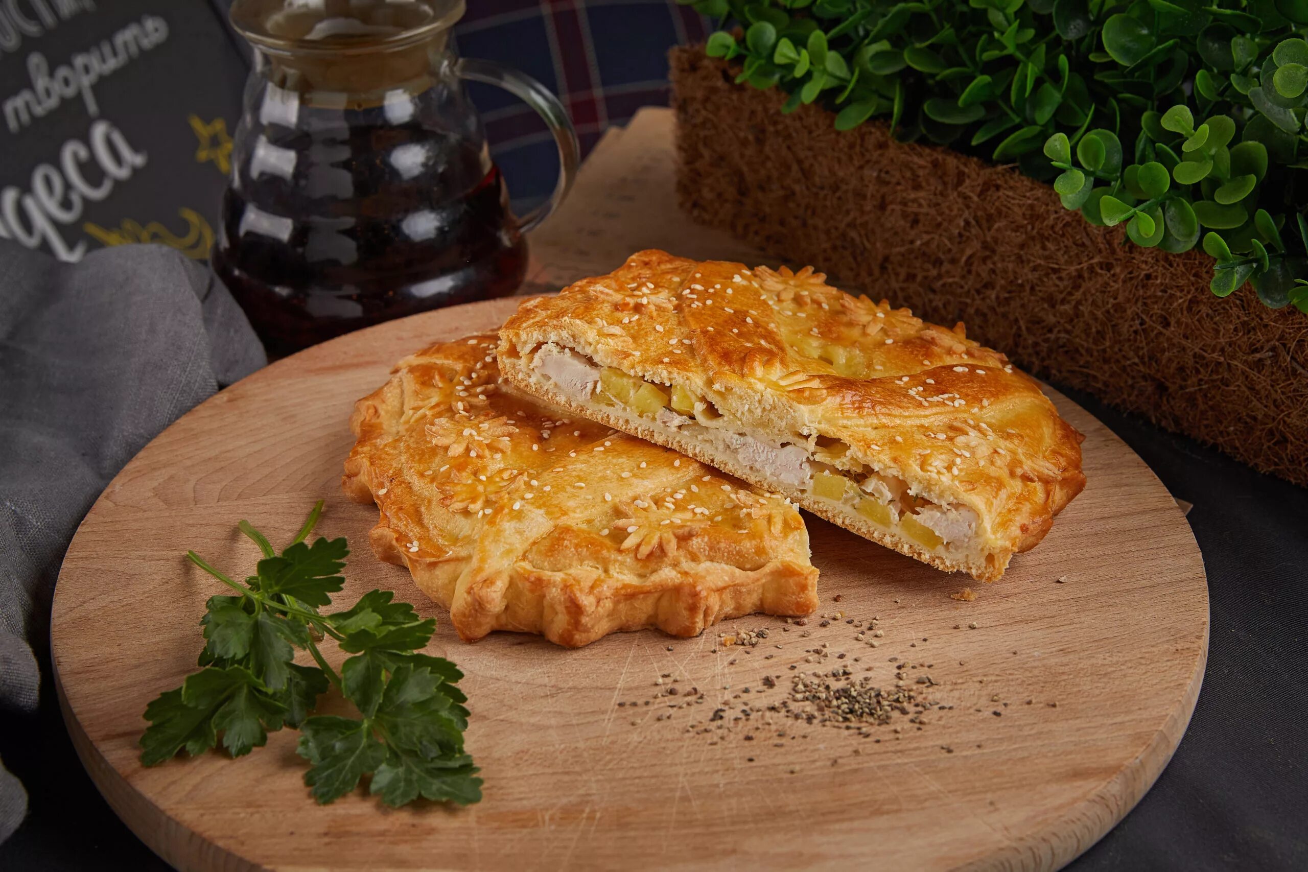 Пирог с курицей и сыром фото Курник с курицей и картофелем