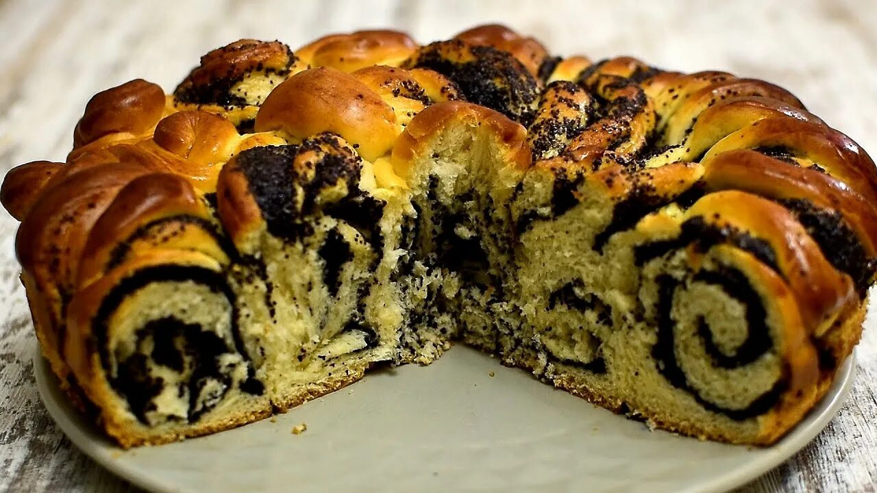 Пирог с маком фото Был повод - испекла. Вкусный, красивый пирог с маком. - YouTube