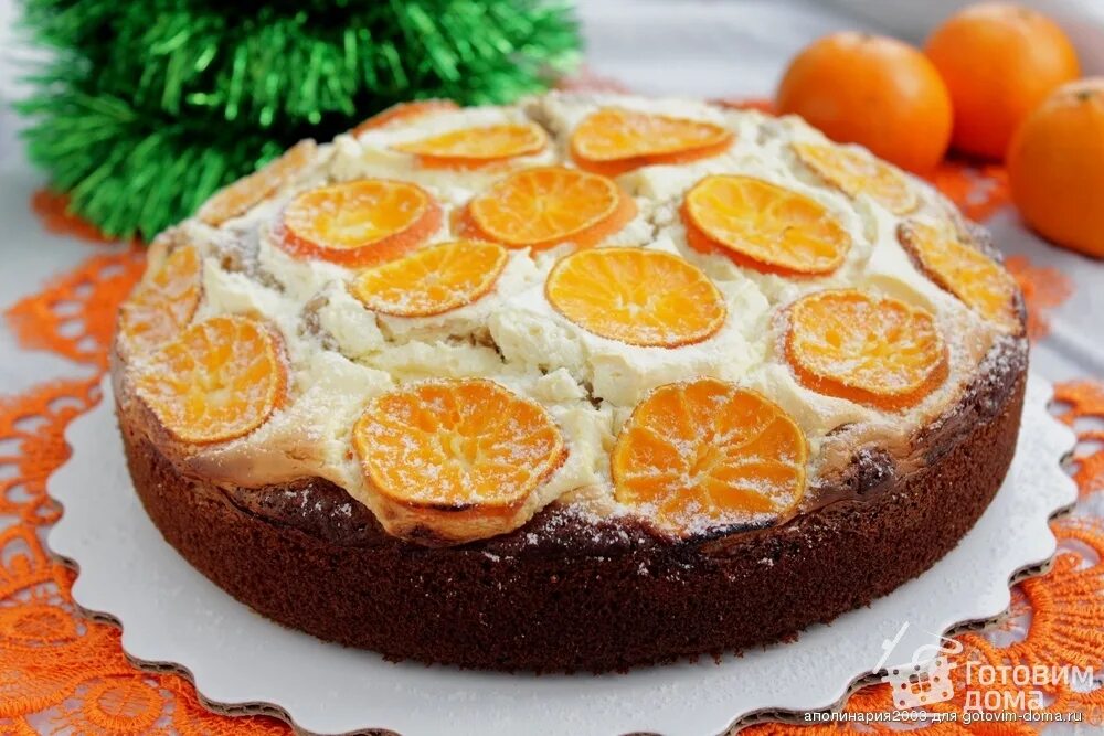 Пирог с мандаринами с фото Рождественский мандариновый пирог - пошаговый рецепт с фото на Готовим дома