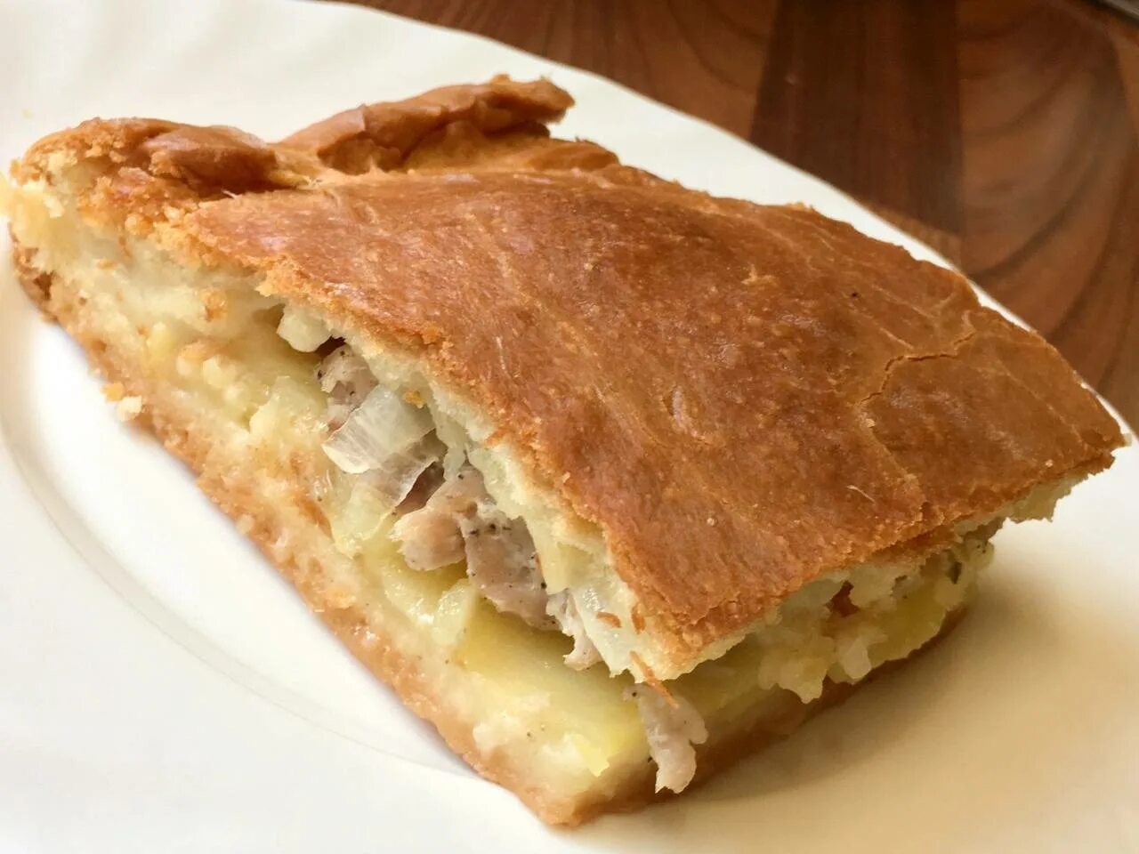 Пирог с мясом и картошкой фото Пирог с мясом и картошкой в духовке - фото рецепт