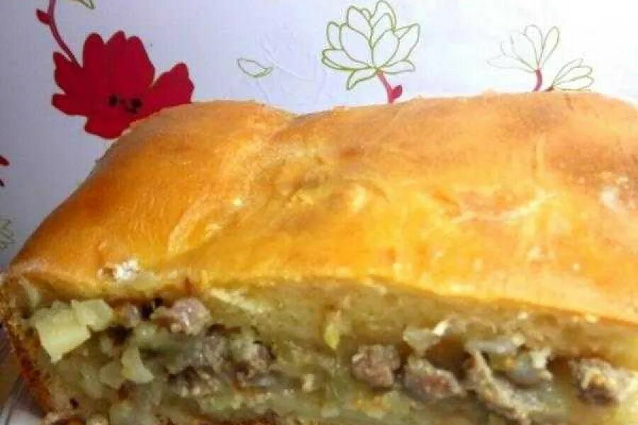 Пирог с мясом на кефире фото Тесто на пироги на скорую руку
