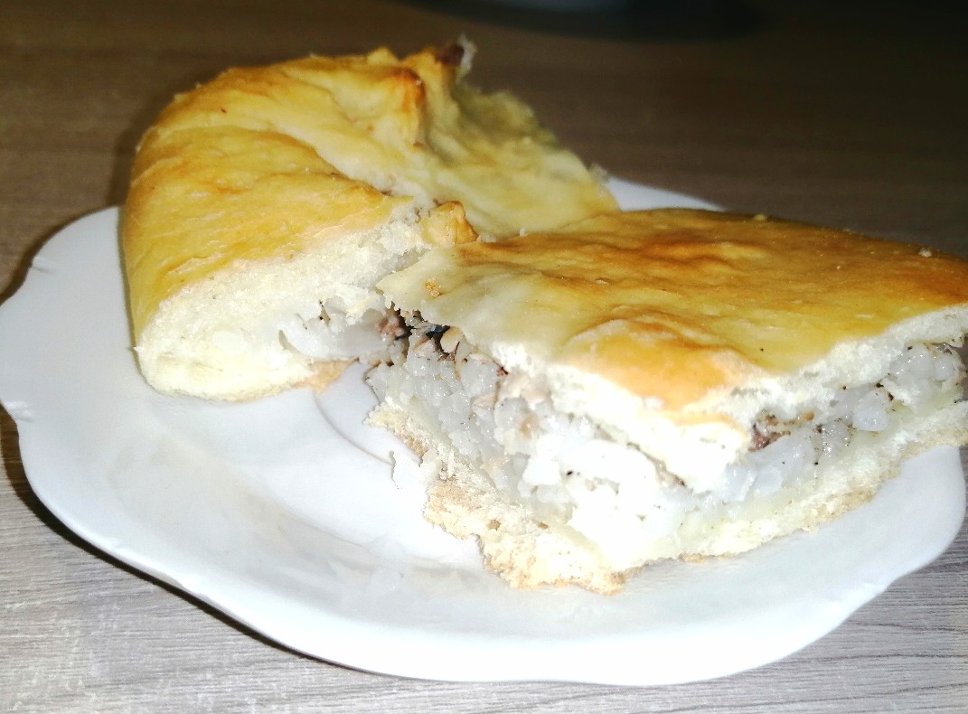 Пирог с рисом и консервой фото Пирог с консервой рыбной и рисом в духовке фото - Тоши Суши
