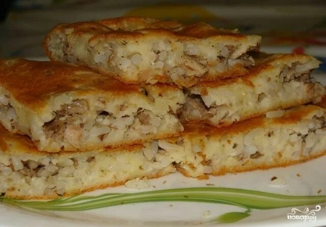 Пирог с рисом и консервой фото Пирог с консервой и рисом - пошаговый рецепт с фото на Повар.ру