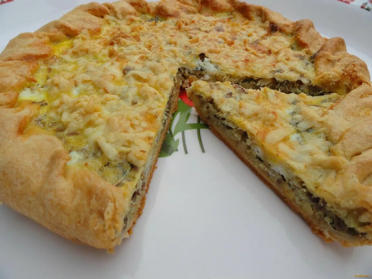 Пирог с рисом и консервой фото Вкусный песочный пирог с рыбой. Реальная кухня Дзен