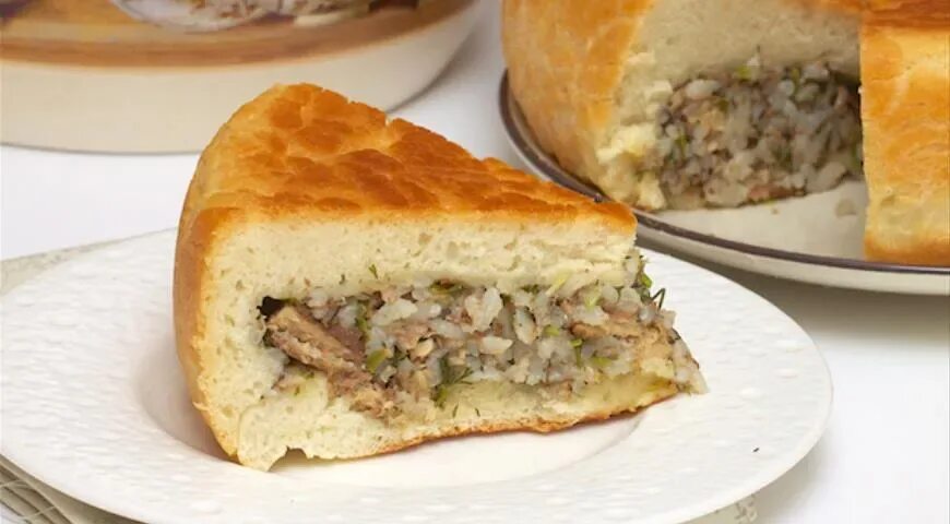 Пирог с рисом и консервой фото Постный пирог с рыбой, пошаговый рецепт с фото от автора Марина МАРмеладИНКА на 