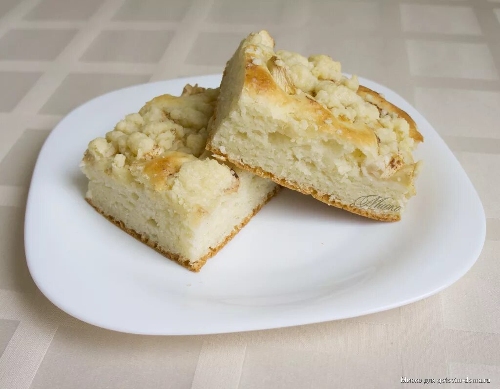 Пирог с творогом пошаговый с фото Творожный пирог с яблоками и сладкой крошкой * Сладкая выпечка Страница 4