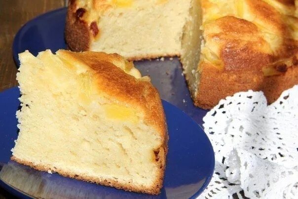 Пирог с творогом в духовке фото Творожный пирог с консервированными ананасами Food, Ethnic recipes, Cornbread