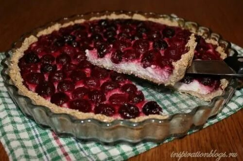 Пирог с вишней домашнее фото Торт с творогом и вишней, все пересчитала получилось даже меньше ккал чем у авто