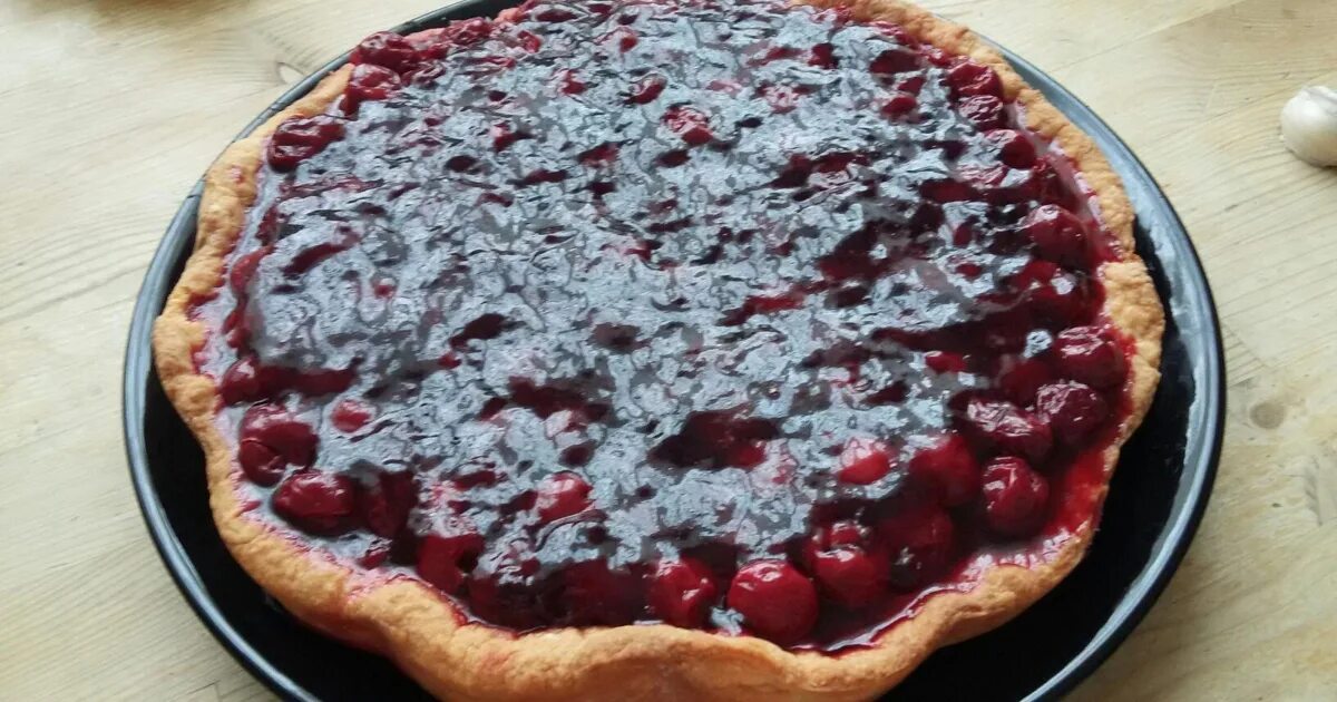Пирог с вишней фото Вишневый пирог на творожном тесте рецепт - Европейская кухня: Выпечка и десерты.