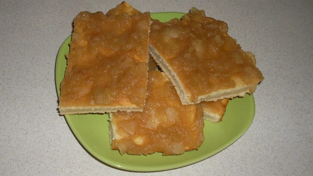 Пирог с яблочным вареньем фото Простой рецепт вкусного пирога с яблочным вареньем - YouTube