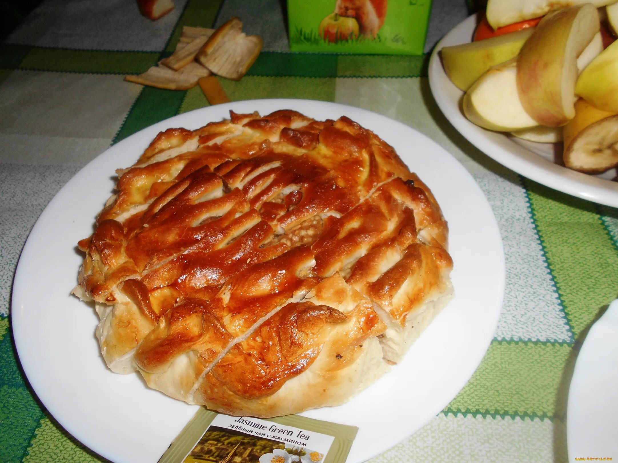 Пирог с яблоками на сковороде фото Скачать обои еда, пироги, яблоки, пирог из раздела Еда, в разрешении 2164x1623
