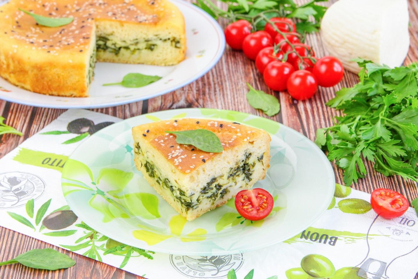 Пирог со шпинатом и сыром фото Пирог со шпинатом и сыром рецепт с фото пошагово - 1000.menu