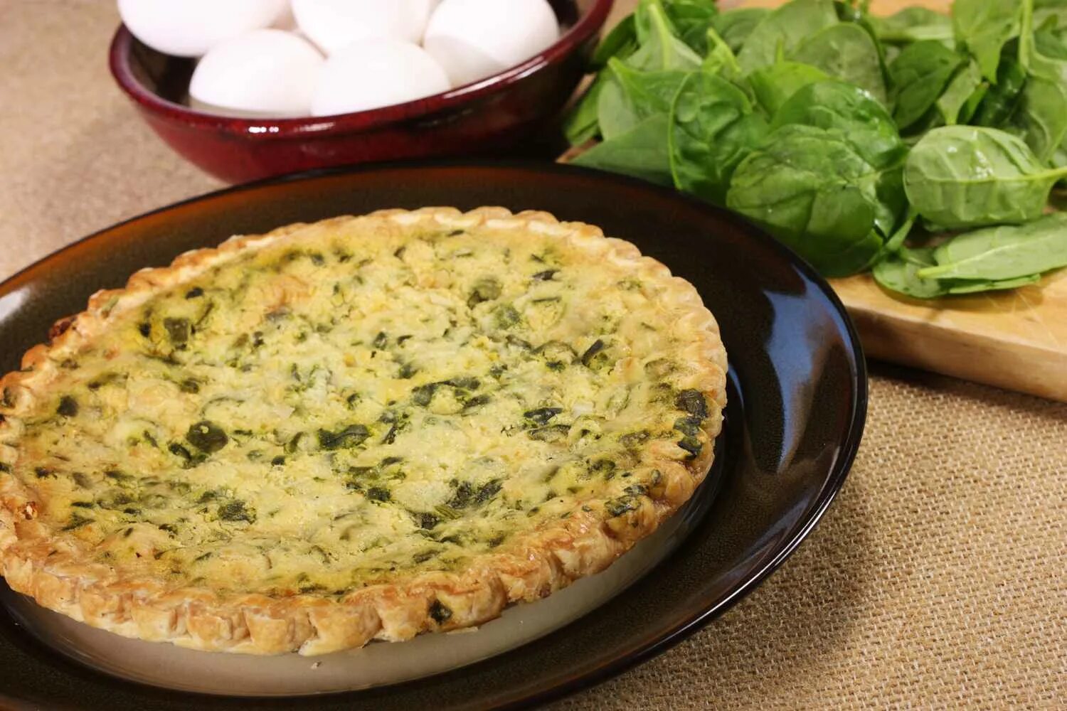 Пирог со шпинатом и сыром фото Spinach Pie With Cheese and Eggs Recipe