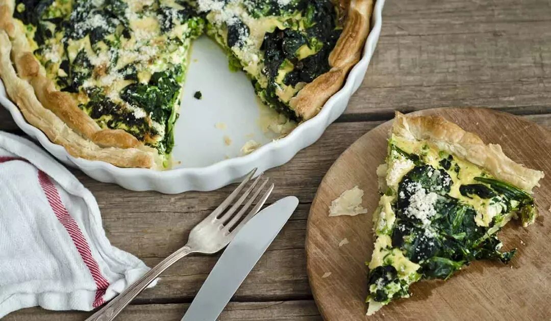 Пирог со шпинатом и сыром фото Italian Spinach and Ricotta pie: easy Recipe Sanpellegrino