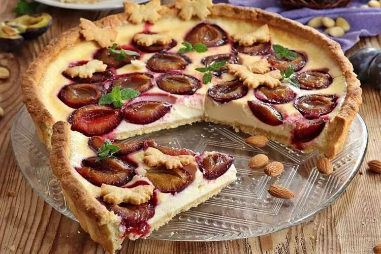Пирог со сливками с фото 20 пирогов со сливами, которые сможет приготовить каждый