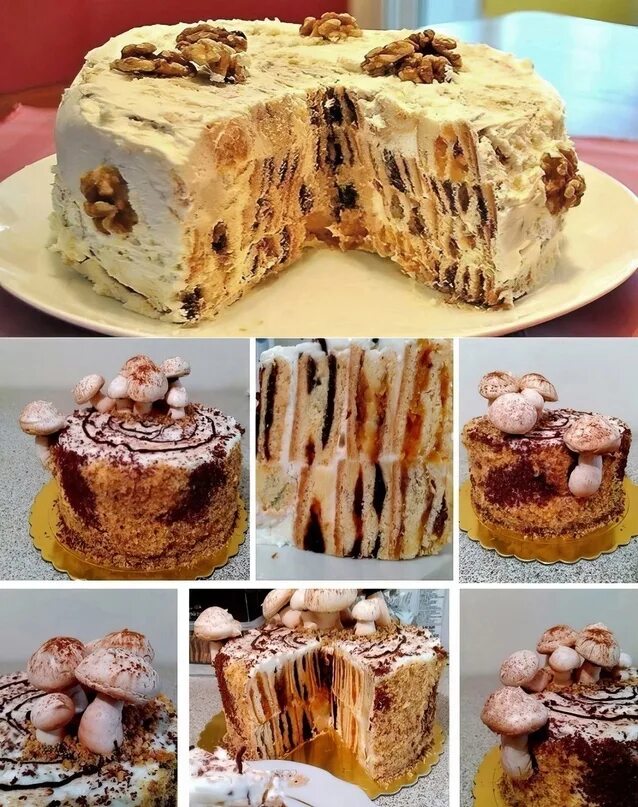 Пирог трухлявый пень пошагово с фото Tort with the lucky name of "Truly stump" Here's what you need: - Two eggs. - 1 