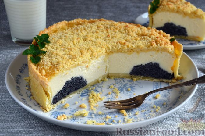 Пирог творог мак фото рецепт Рецепт: Песочный творожный пирог с маком на RussianFood.com
