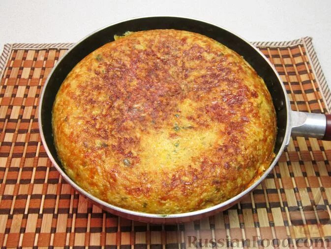 Пирог в сковороде на плите фото Рецепт: Капустный пирог на сковороде на RussianFood.com