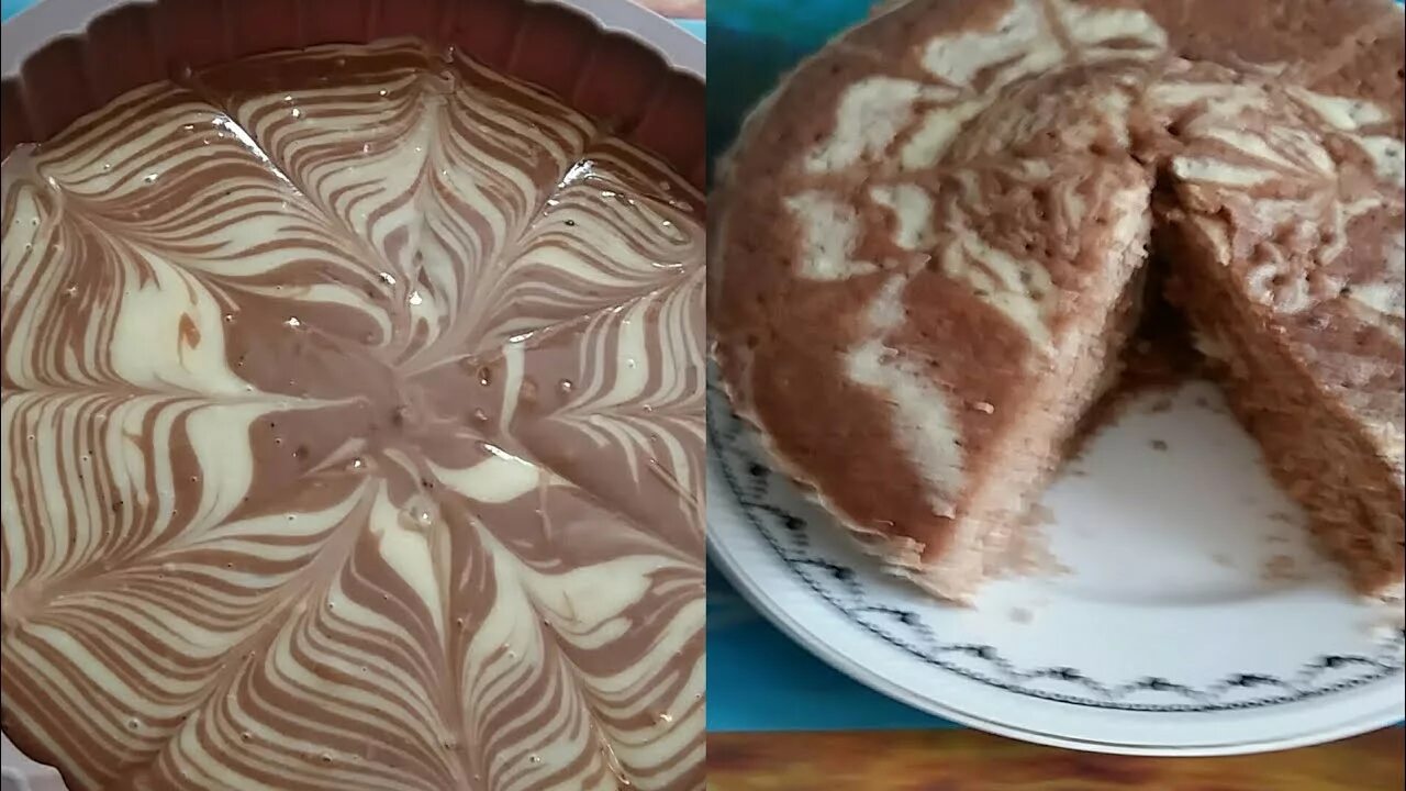 Пирог зебра рецепт с фото мультиварке Пирог зебра без духовки очень вкусный и простой рецепт - YouTube