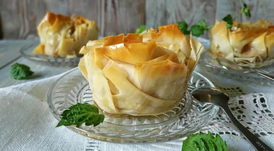 Пироги из теста фило рецепты с фото Яблоки в тесте фило, пошаговый рецепт с фото от автора OZornik на 266 ккал