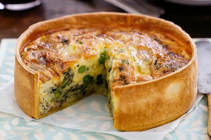 Пироги киши фото Pea and brie quiche Recipe Quiche, Quiche recipes, Recipes