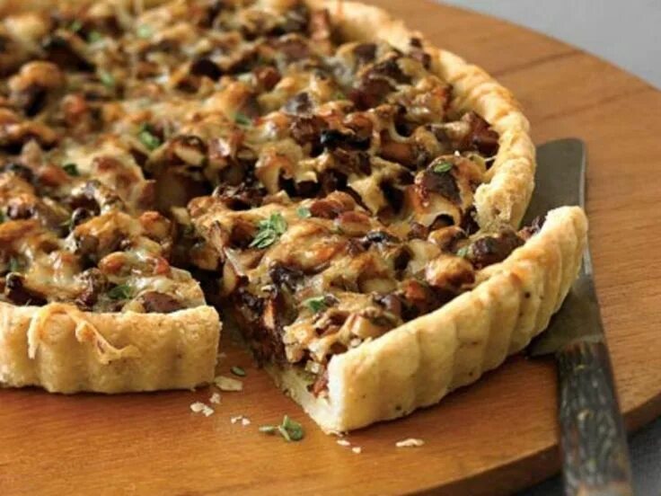 Пироги киши фото Leek and Chanterelle Tart Receta Thing 1