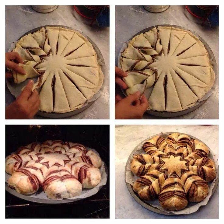 Пироги пошагово фото с дрожжевого теста Come fare fiore di pan brioche alla nutella - Spettegolando Braided nutella brea