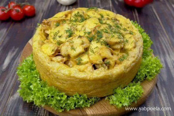 Пироги рецепты фото картошка с грибами Картофельный пирог с грибами и курицей Рецепт Идеи для блюд, Гарниры, Пирог