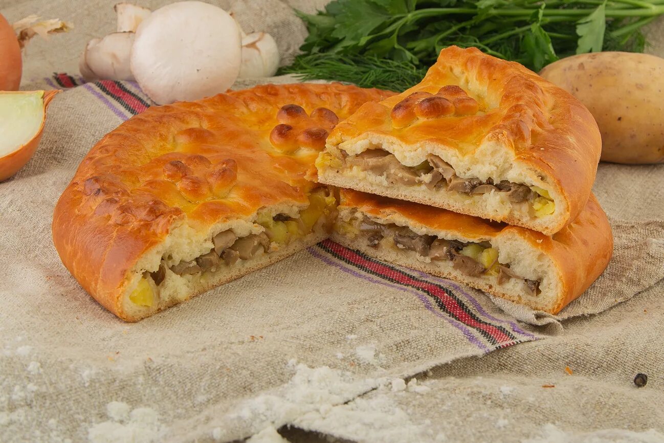 Пироги рецепты фото картошка с грибами Пирог с картофелем и шампиньонами