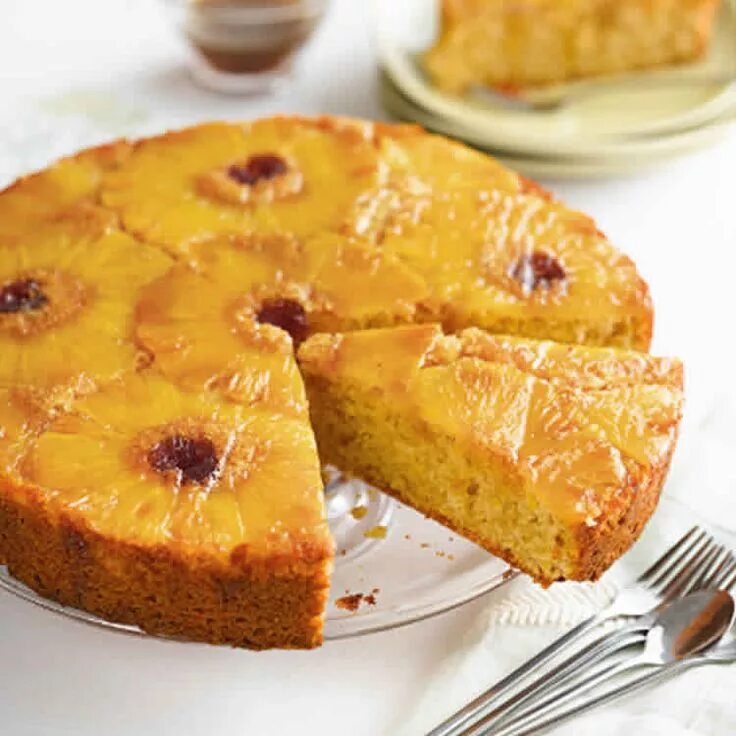 Пироги с ананасами рецепты с фото Gâteau renversé à l'ananas Receta Meriendas