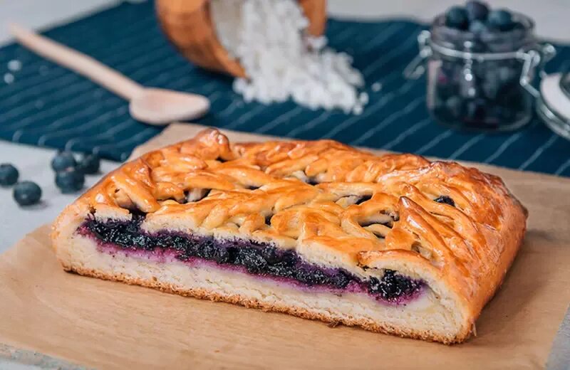 Пироги с фото самые вкусные Пирог с черничным вареньем пошаговый рецепт быстро и просто от Милы Кочетковой
