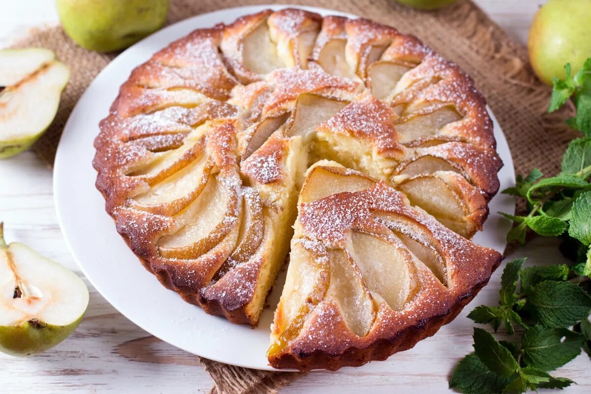 Пироги с грушами с фото Простой пирог с грушами Меню недели