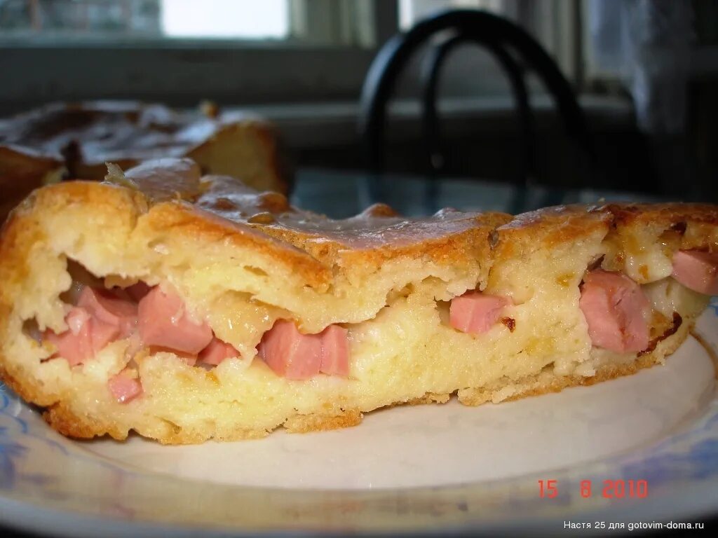 Пироги с колбасой рецепты с фото Заливной пирог с колбасой и сыром * Пироги, пирожки Страница 8