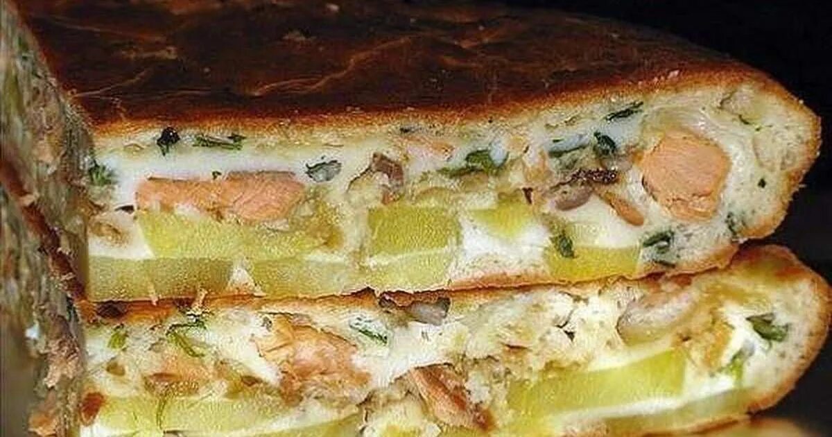 Пироги с консервой рецепты с фото Рыбный заливной пирог с картошкой на сметане - пошаговый рецепт с фото. Автор ре