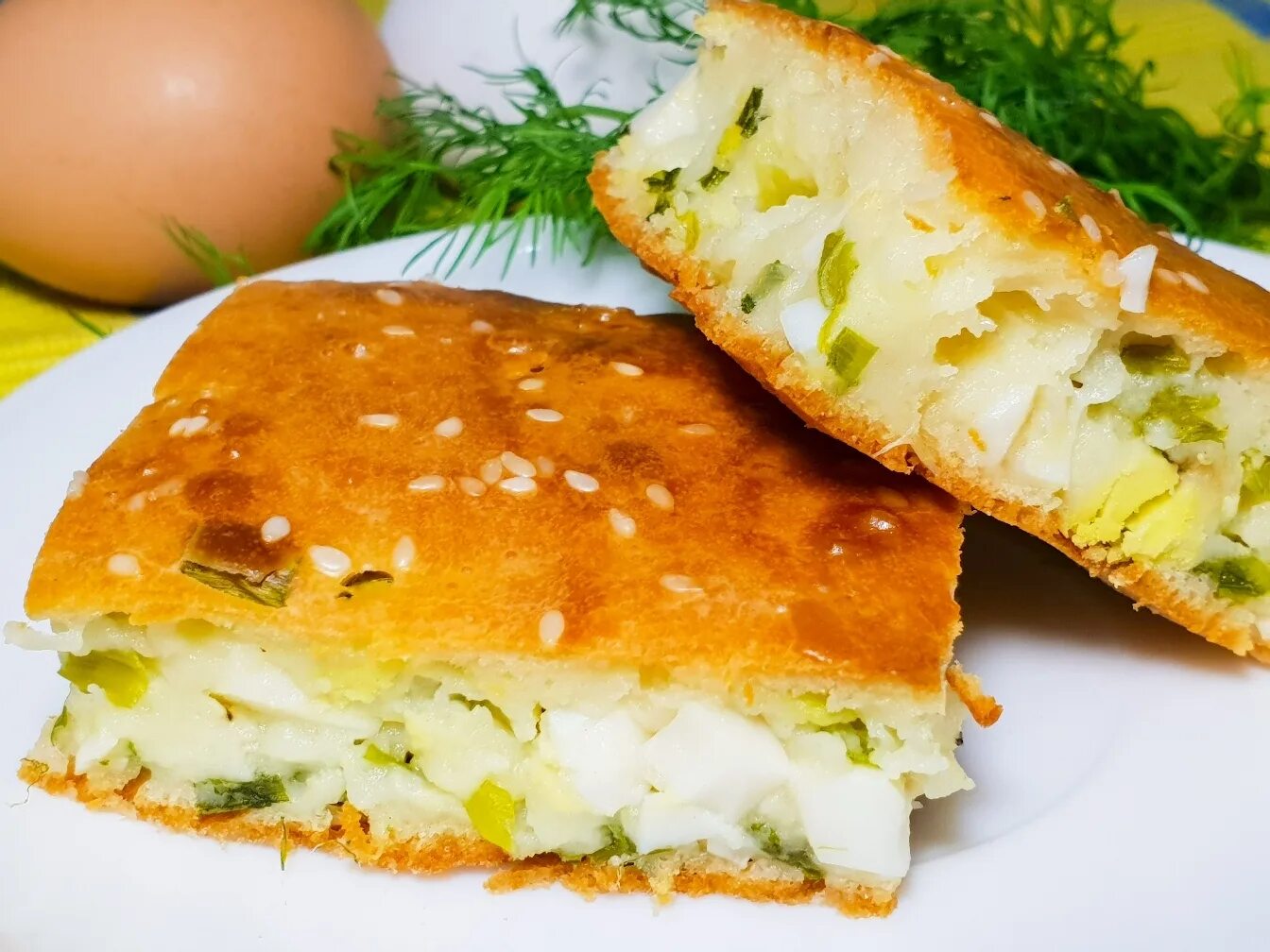 Пироги с луком и яйцом фото Начинка для пирога лук зеленый с яйцом
