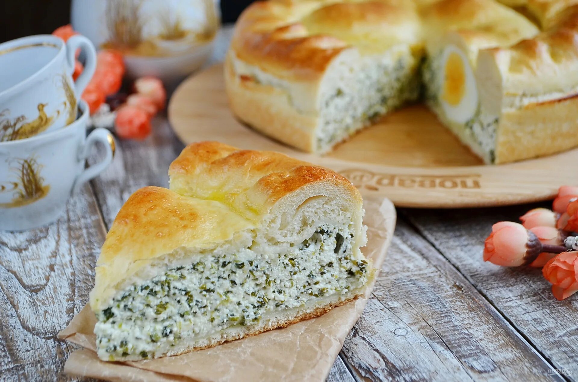 Пироги с начинкой рецепты с фото Пирог с творогом и шпинатом - пошаговый рецепт с фото на Повар.ру