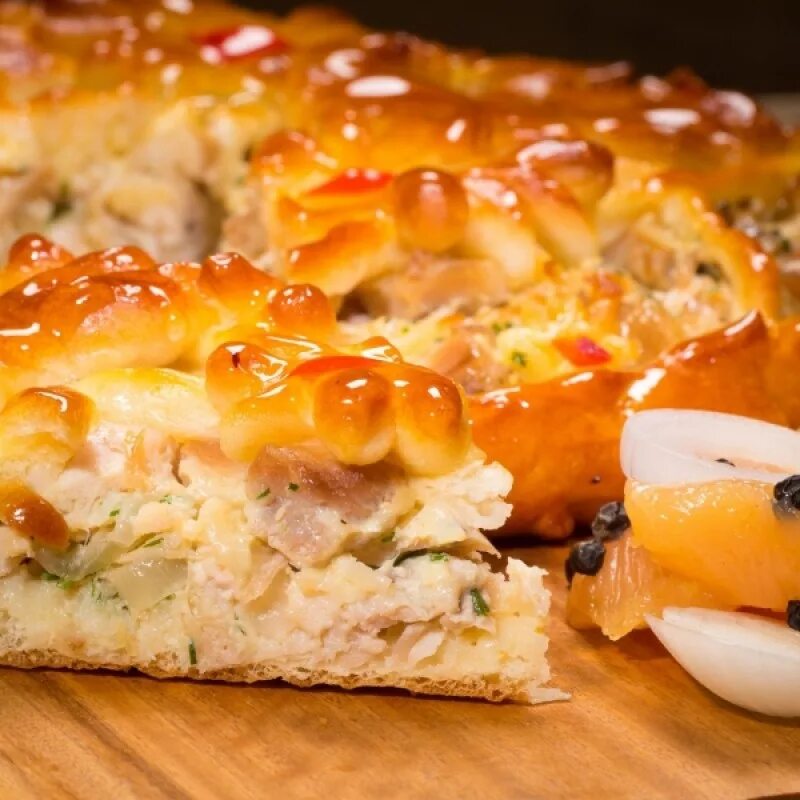 Пироги с начинкой рецепты с фото Пирог дрожжевой с курицей и грибами с доставкой на заказ в Калининграде - Дрожже