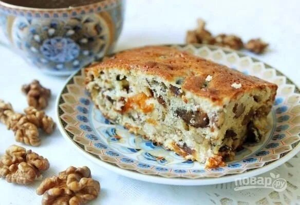 Пироги с орехами рецепт с фото Кекс с сухофруктами и орехами - пошаговый рецепт с фото на Повар.ру