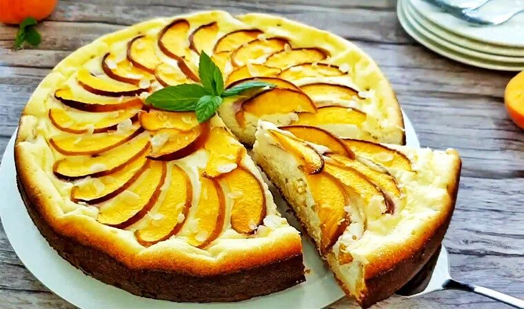Пироги с персиками рецепты с фото Диетический пирог с персиками