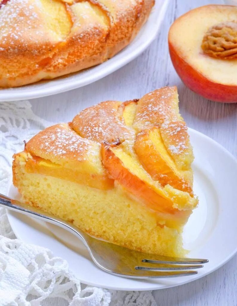 Пироги с персиками с фото Пирог с персиками Sweet bakery, Food, Recipes