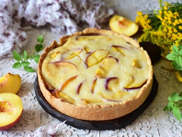 Пироги с персиками с фото Цветаевский пирог с персиками - рецепт с фото пошагово