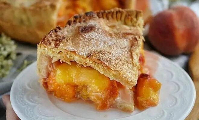 Пироги с персиками с фото Inoeda Рецепты выпечки, Пирог, Персик