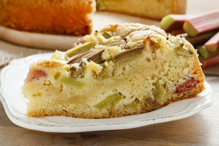 Пироги с ревенем рецепты с фото Rabarber cake Cake recept Recipe Rhubarb coffee cakes, Rhubarb desserts recipes,