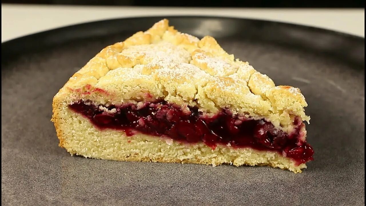 Пироги с вишней фото пошагово До чего же НЕЖНЫЙ и ВКУСНЫЙ! Мой любимый Песочный пирог с вишней! Обязательно на
