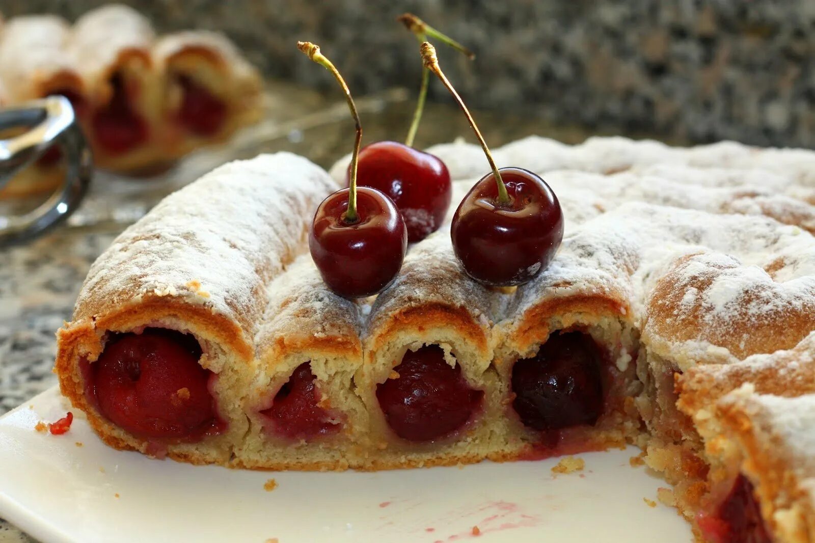 Пироги с вишней фото пошагово Пирог из вишни eCookie.ru