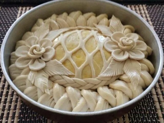 Пироги украшенные тестом фото ИЗЫСКАННАЯ ВЫПЕЧКА Ремесленный хлеб, Вкусняшки, Рождественские закуски