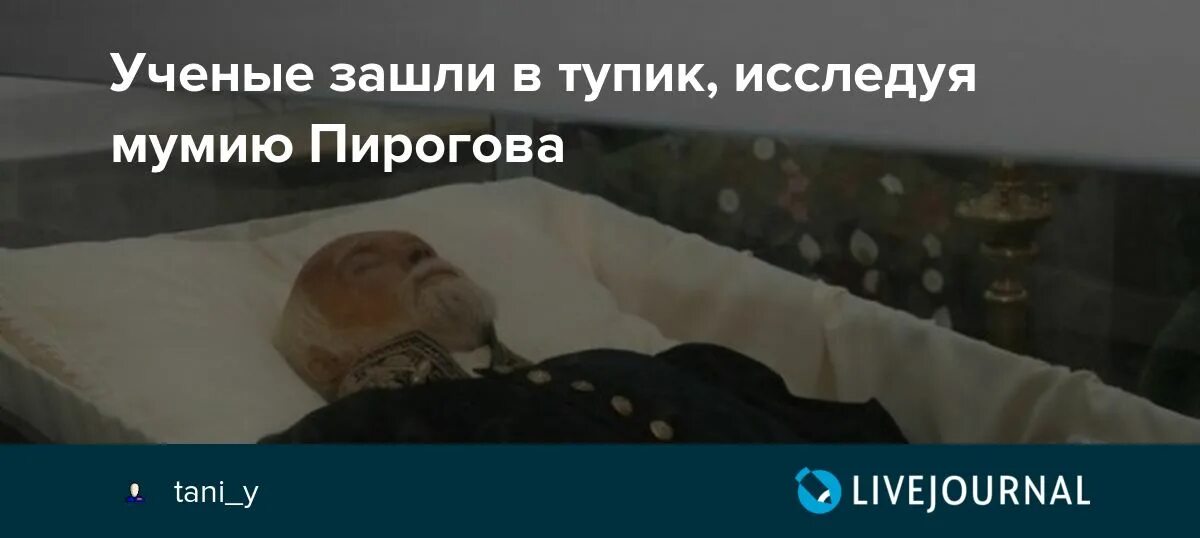 Пирогов забальзамирован фото Ученые зашли в тупик, исследуя мумию Пирогова - tani_y - LiveJournal