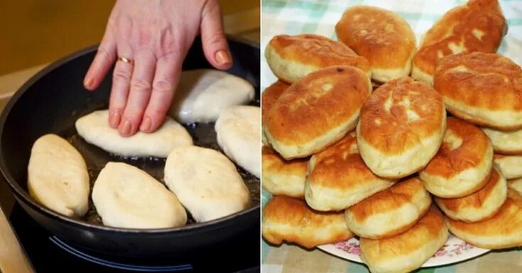 Пирожки на сковороде фото Как приготовить пышные пирожки: из пакета кефира гора вкуснятины! Ricetta Panett