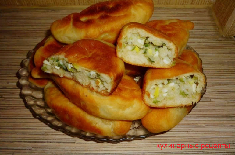 Пирожки с рисом и яйцом фото Жареные пирожки с рисом, луком и яйцом: мягкие и вкусные. Кулинарные рецепты Дзе